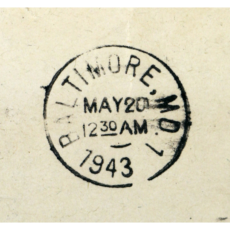 Lettre, Pvt. Ray Geddes, Fort Benning, 501st PIR, 20 mai 1943