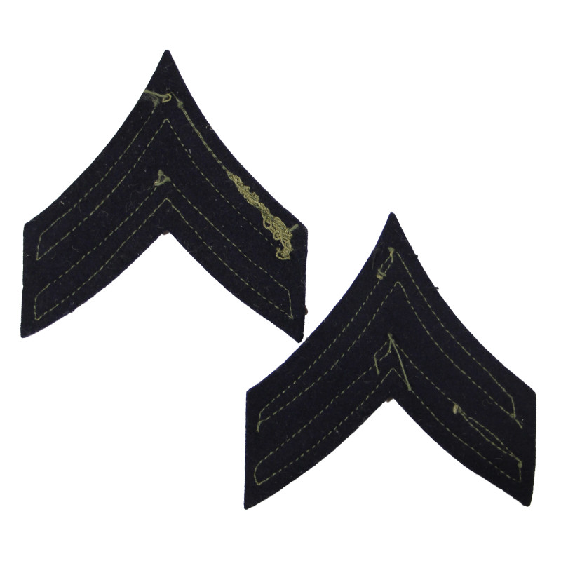 Chevrons de Corporal, US Army, OD, feutre