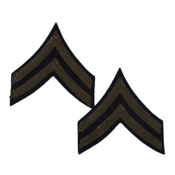 Chevrons de Corporal, US Army, OD, feutre