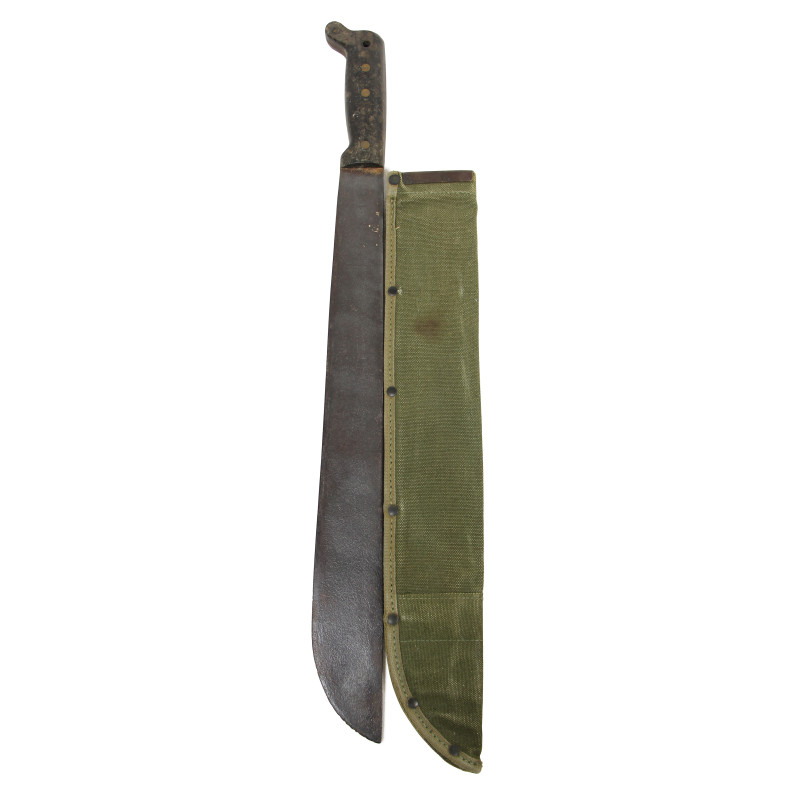 Machette M-1942, Legitimus, COLLINS & CO., avec fourreau en toile, S. FROEHLICH CO., INC. 1943