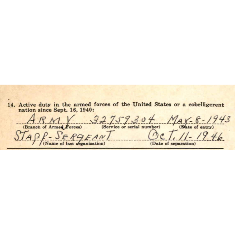 Grouping, T/4 Alfred Esher, Hq. Co., 2nd Bn., 272nd Inf. Regt., 69th Infantry Division, ETO