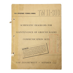 Manual, Technical, TM 11-310, Schematic Diagrams for Maintenance of Ground Radio Communications Sets, 1943