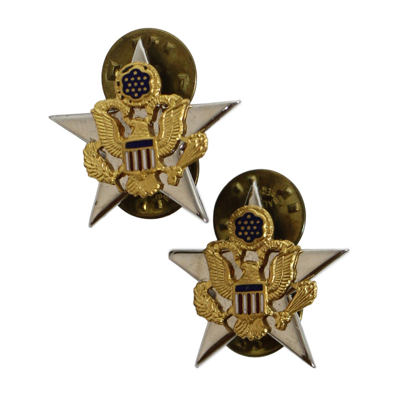 Paire d'insignes de col, officier, General Staff Corps, à pin's