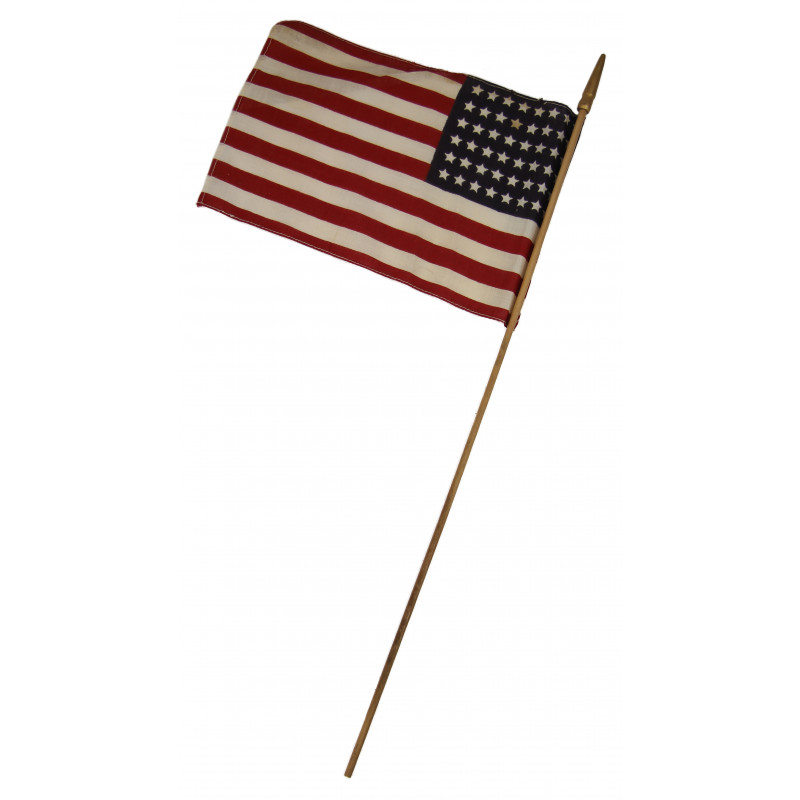 Flag, US, 48-Star, Wooden Pole