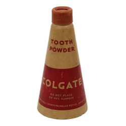 Flacon en carton, dentifrice en poudre, COLGATE, 1943