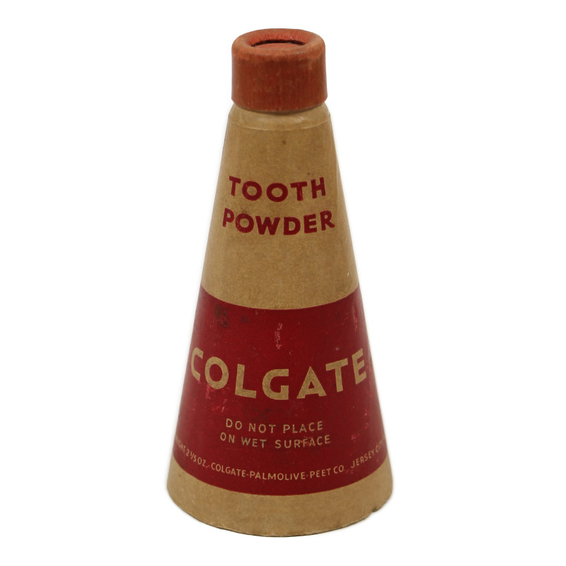 Flask, Cardboard, Tooth Powder, COLGATE, 1943
