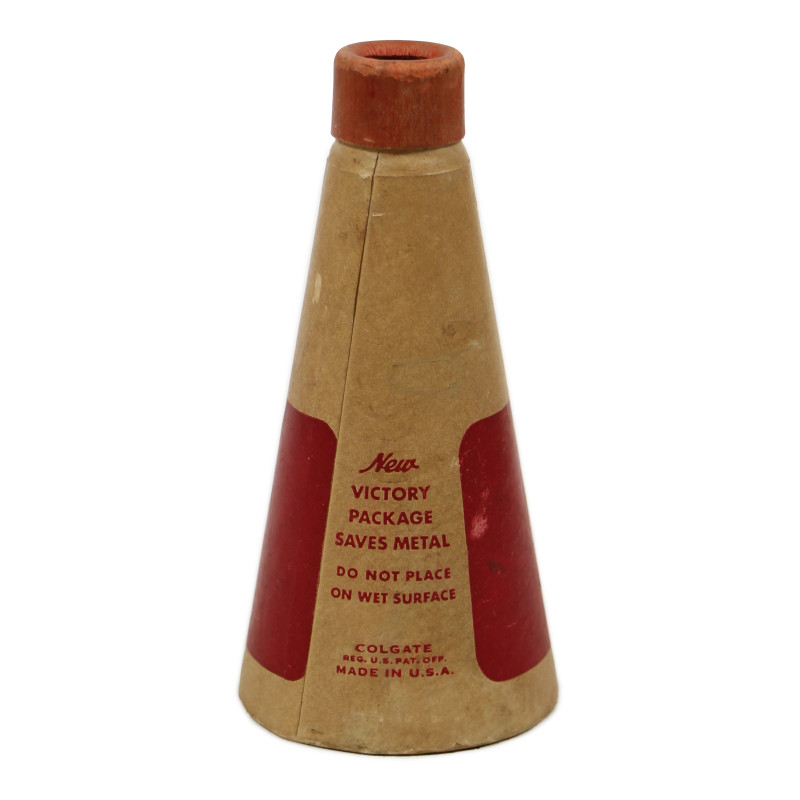 Flask, Cardboard, Tooth Powder, COLGATE, 1943