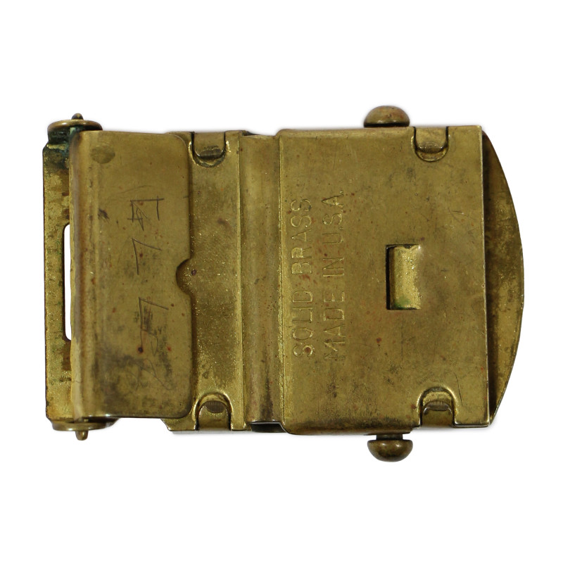 Boucle de ceinture de pantalon, US Army, Corps of Engineers, Solid Brass