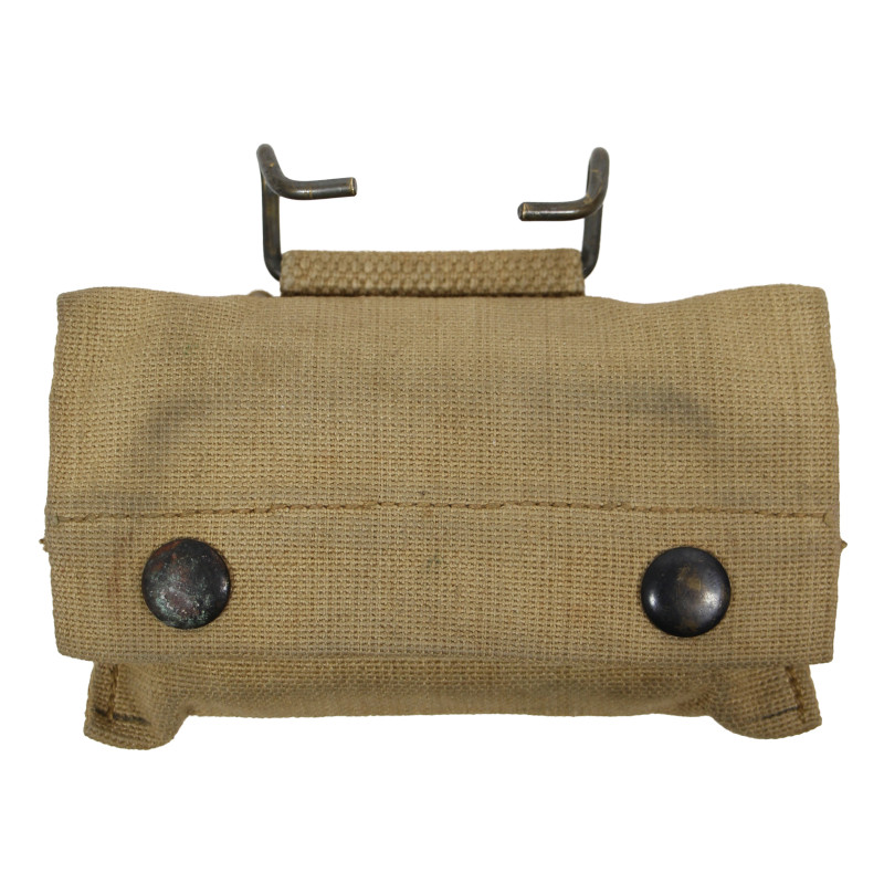 Pochette à pansement M-1910, J.Q.M.D. 1942, avec pansement Carlisle