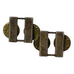 Paire d'insignes de grade, Lieutenant, US Navy, N.S. MEYER, INC., Sterling, à pin's