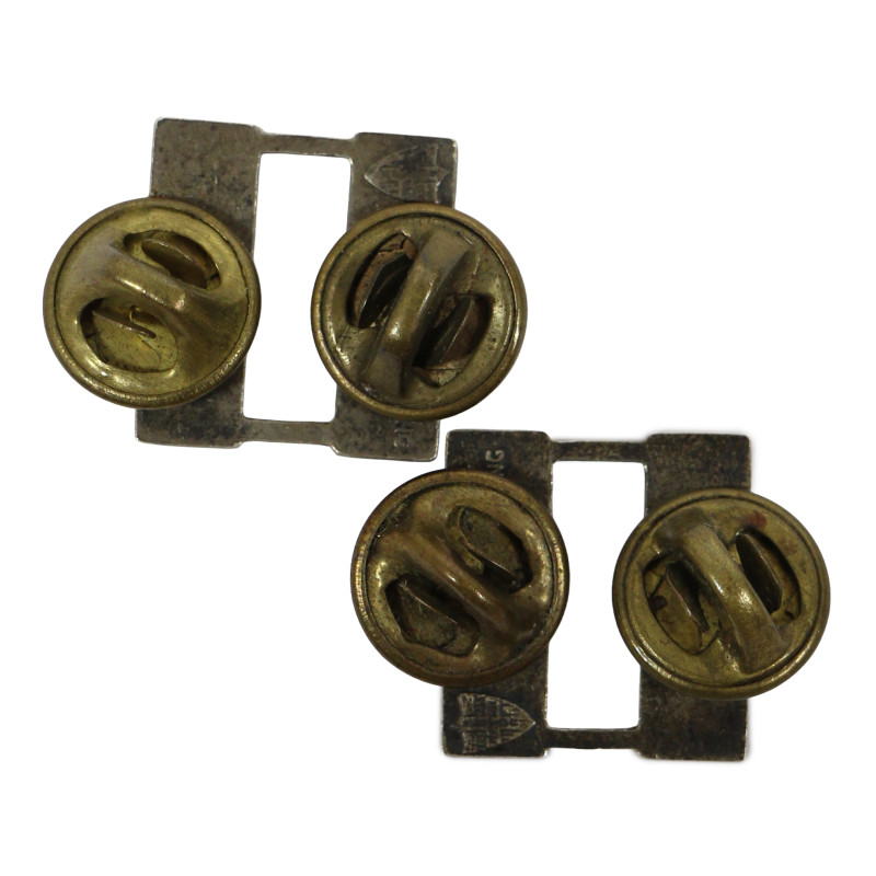 Insignia, Rank, Lieutenant, US Navy, Pair, N.S. MEYER, INC., Sterling, Clutch Back