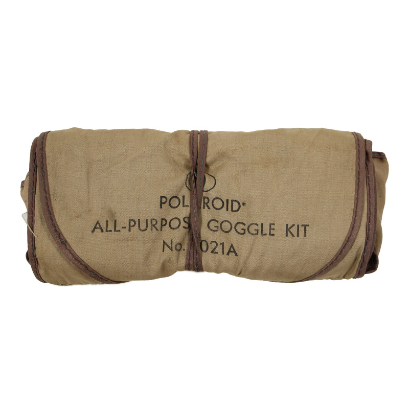 Lunettes Polaroid, No. 1021, US Army, avec étui en toile et écrans interchangeables