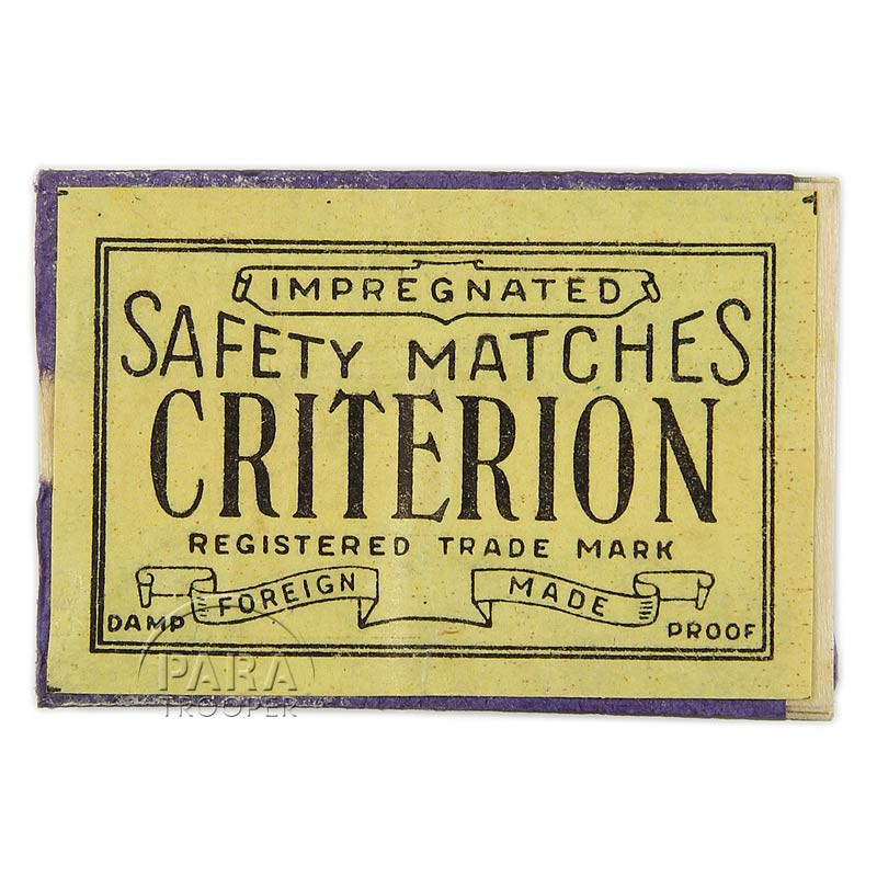 Boîte d'allumettes imprégnées, CRITERION, pleine