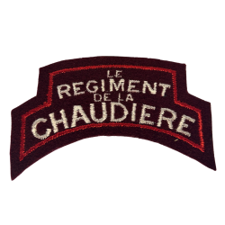 Titre d'épaule, Le Régiment de la Chaudière, Normandie, brodé