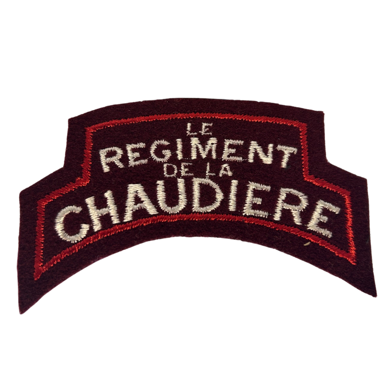 Titre d'épaule, Le Régiment de la Chaudière, Normandie, brodé