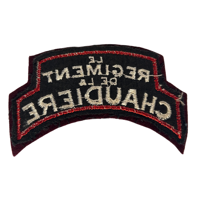 Titre d'épaule, Le Régiment de la Chaudière, Normandie, brodé