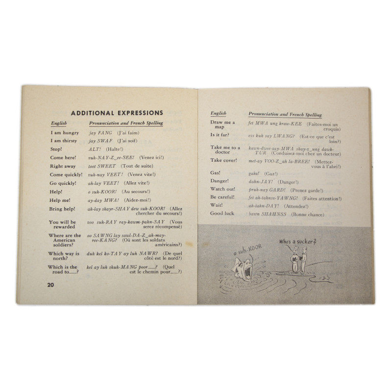 Livret, French Language Guide, TM 30-302, 1944