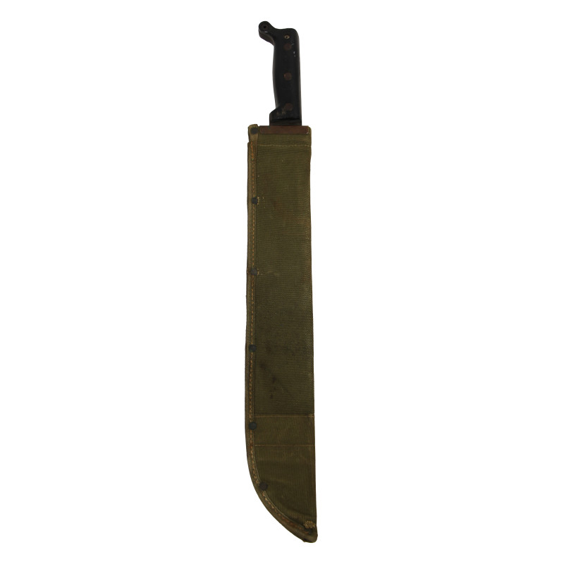 Machete, M-1942, DISSTON 1943, with Canvas Scabbard,  WILLIAMSVILLE BUFF MFG. CO. 1944, Normandy