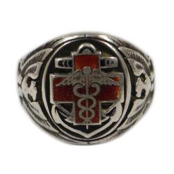 Bague en argent sterling, UNCAS, US Navy Medical Department, Corpsman