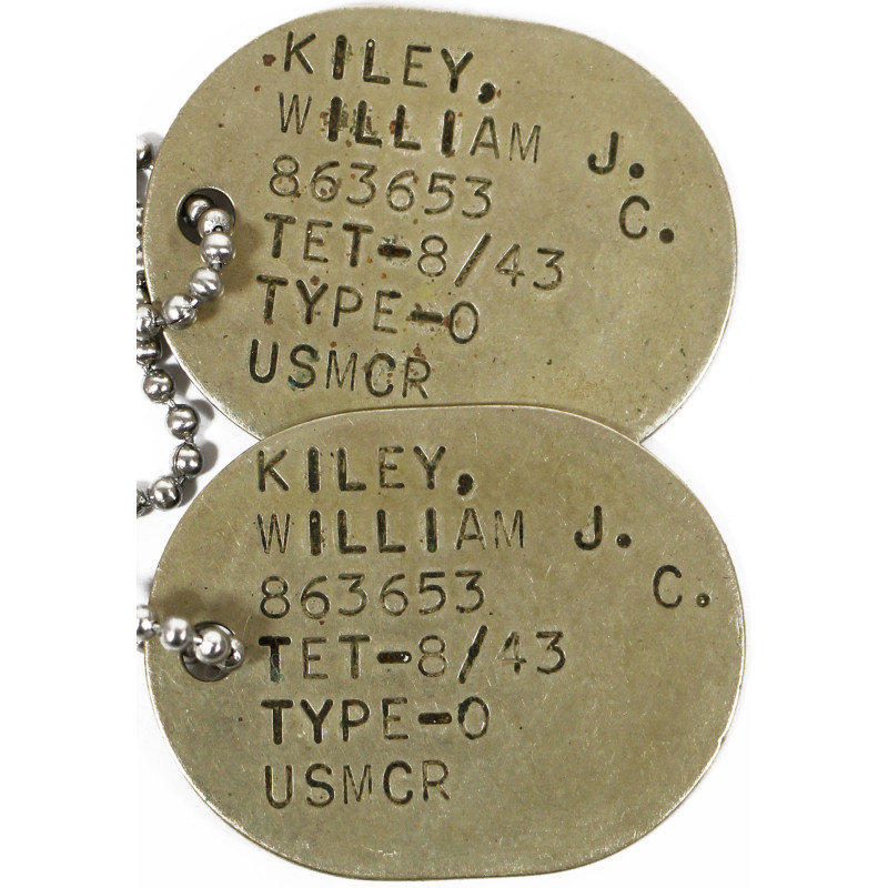 Dog Tags, with Religious Pendants, Sgt. William Kiley, USMC, PTO
