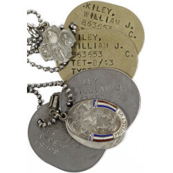 Dog Tags, with Religious Pendants, Sgt. William Kiley, USMC, PTO