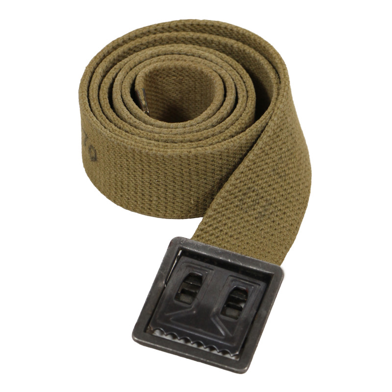Ceinture de pantalon troupe, US Army, taille 40, matricule partiel