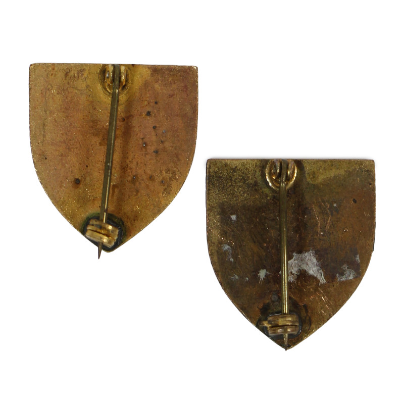 DUI, Pair, 79th Infantry Division, Utah Beach, Normandy, Pin Backn