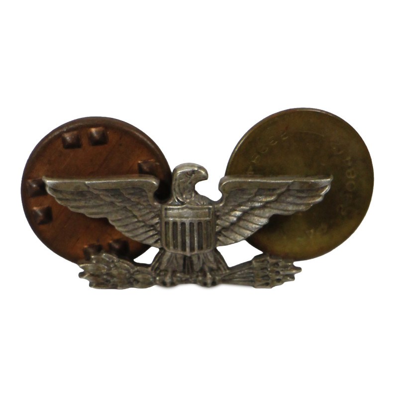 Insignia, Rank, Colonel, N.S. MEYER, INC., Sterling, Pin Back