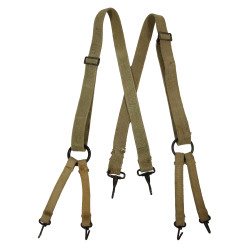 Suspenders, Belt, M-1941, USMC, 1st Type, Flat Buckles