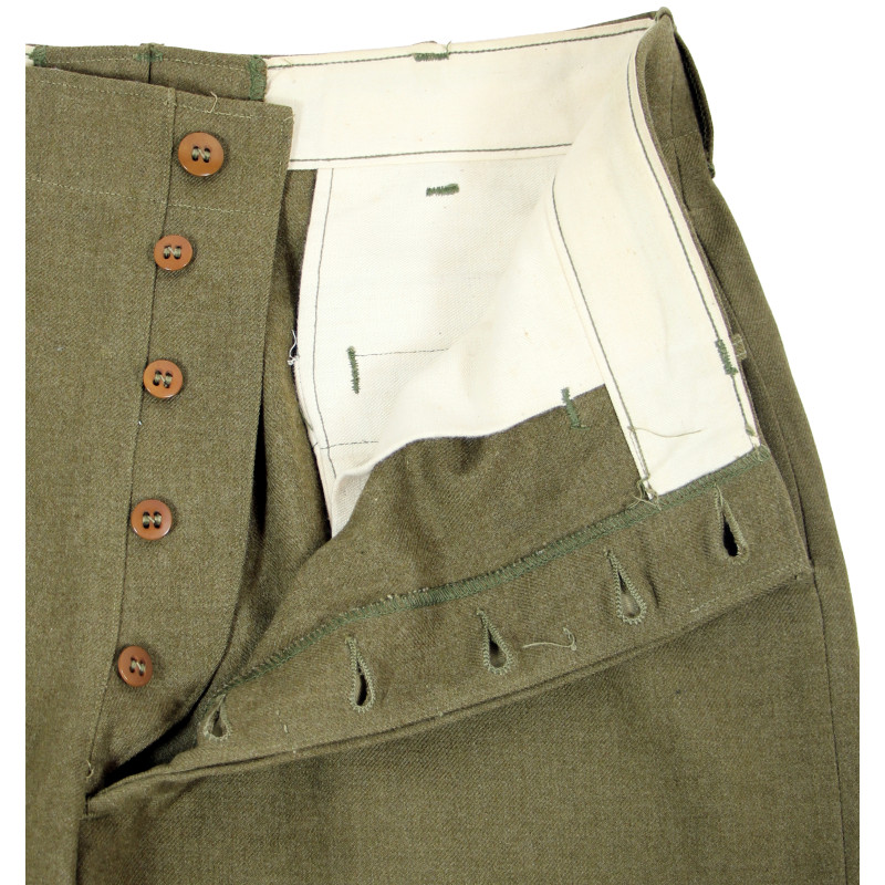 Pantalon moutarde, 34 x 31, 1942, Maj. Wilbert Kuehne, 346th Infantry Regiment