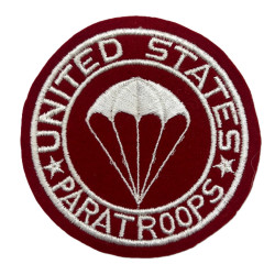 Insigne de poitrine, UNITED STATES PARATROOPS, rouge