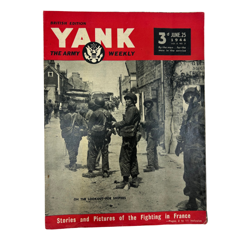 Magazine, YANK, British Edition, June 25, 1944, 'Stories and Pictures of the Fighting in France'