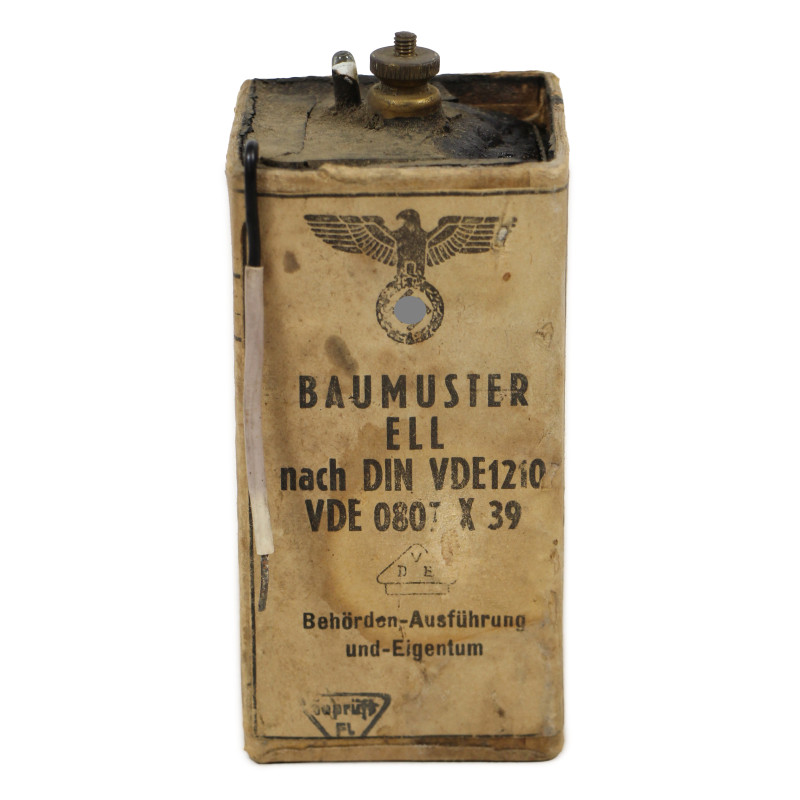 Batterie de téléphone de campagne allemand, Feldfernsprecher 33, PERTRIX, 1944