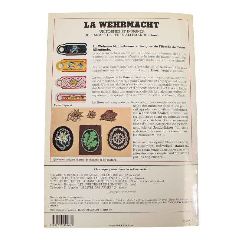 Livre, La Wehrmacht : uniformes et insignes de l'Armée de terre allemande (Heer)