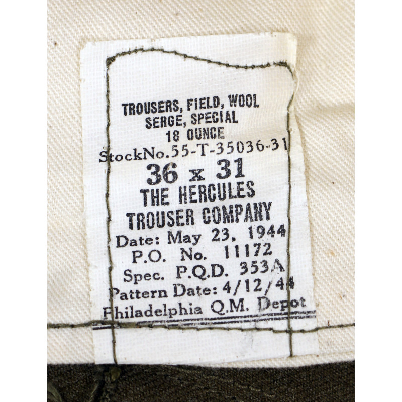 Pantalon moutarde, Special, 36 x 31, 1944
