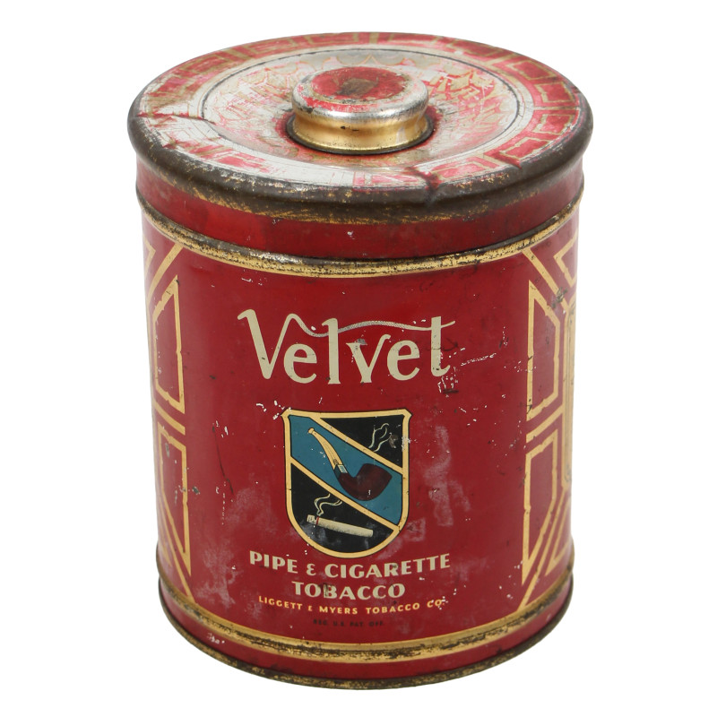 Boîte de tabac américain, Velvet, LIGGET & MYERS TOBACCO CO.