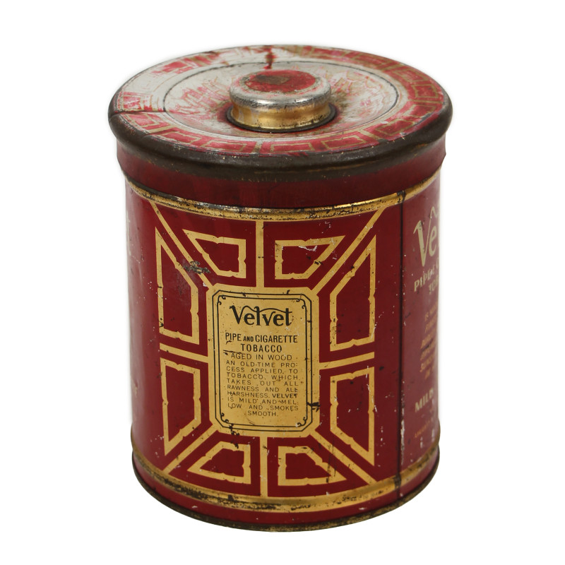 Boîte de tabac américain, Velvet, LIGGET & MYERS TOBACCO CO.