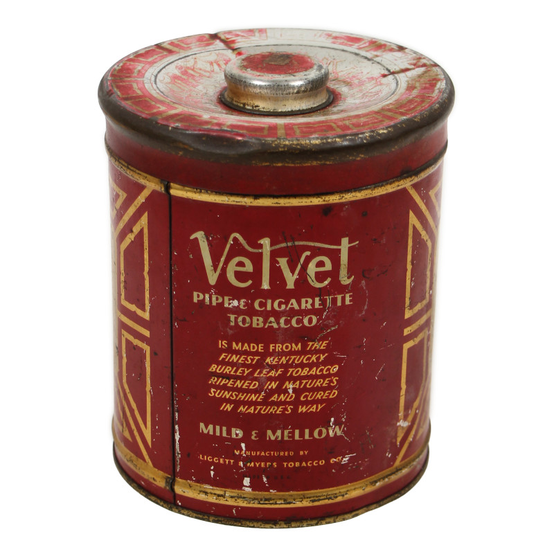 Tin, Pipe & Cigarette Tobacco, Velvet, LIGGET & MYERS TOBACCO CO.