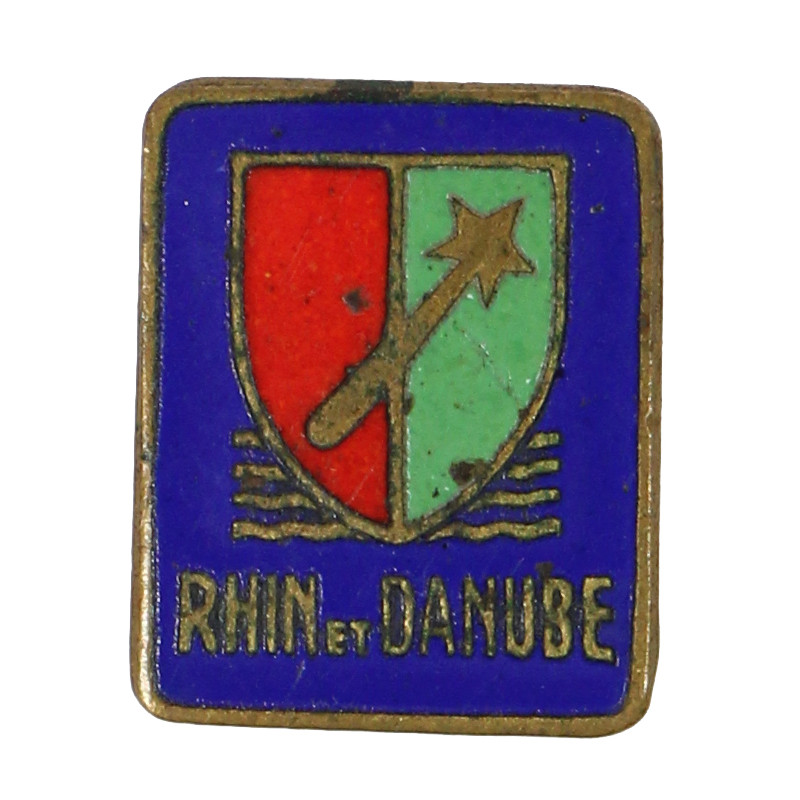 Insigne de boutonnière, 1ère Armée Française, Rhin et Danube, CARTIER, Paris