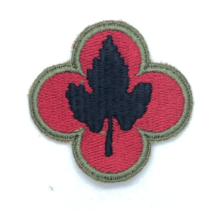 Insignia, 43rd Infantry Division, Green Border, Green Back, 1943