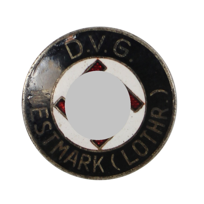 Insigne émaillé, Deutsche Volksgemeinschaft Westmark, W. REDO, Lorraine