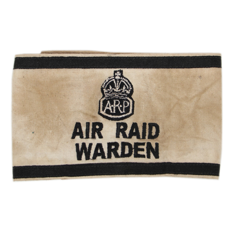 Brassard britannique, ♔ A⋅R⋅P, Air Raid Warden, Mansfield D.C. 1939