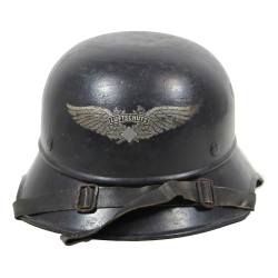 Casque M38, "gladiateur", Luftschutz, complet, nominatif