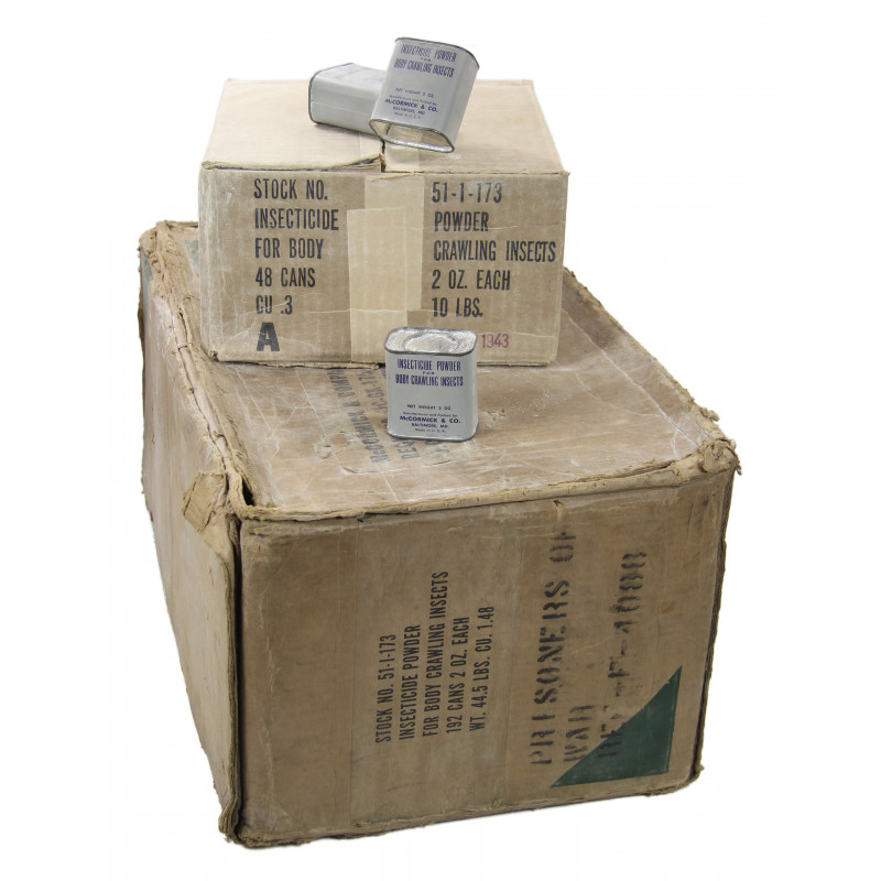 Boîte de poudre insecticide, US Army, McCORMICK & CO. 1943, intacte