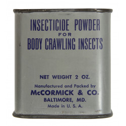 Boîte de poudre insecticide, US Army, McCORMICK & CO. 1943, intacte