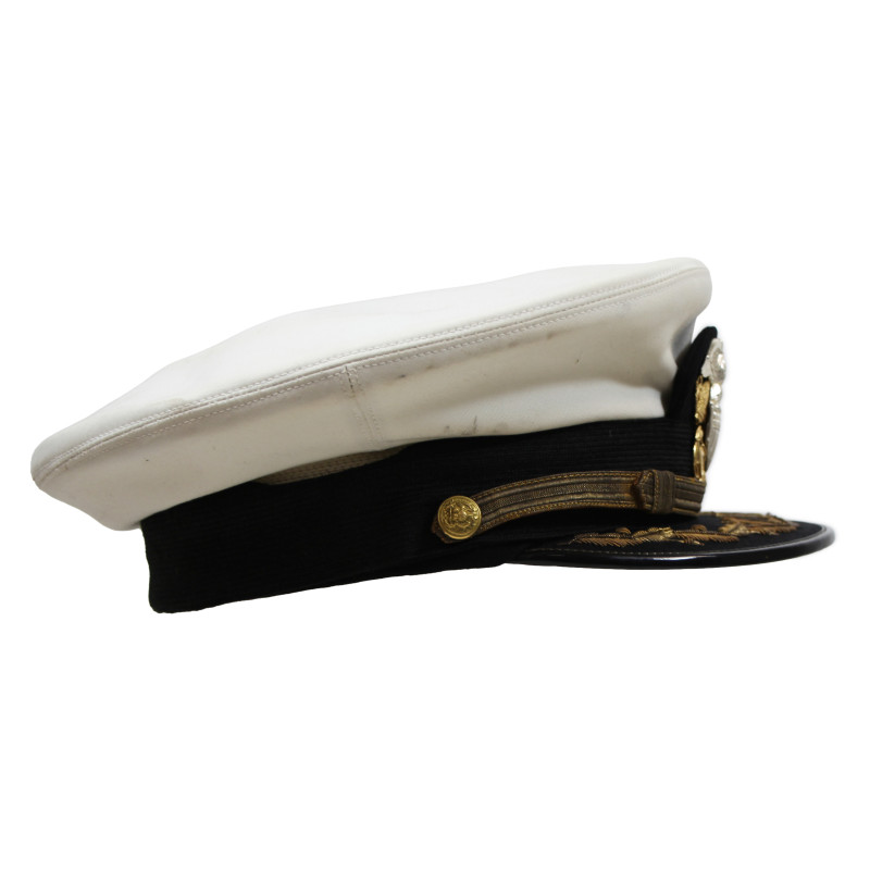 Cap, Senior Officer's, US Navy, White, Wolf-Brown, Inc., Size 7 ¼