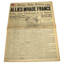 Journal, Chicago Daily Tribune, 6 juin 1944, "Allies Invade France"