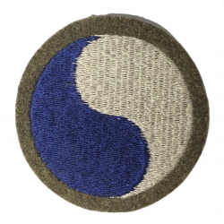 Insigne, 29th Infantry Division, brodé sur laine, Black Back, British-Made