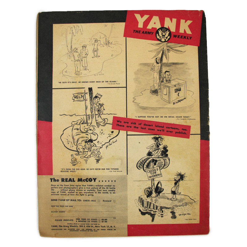 Magazine YANK, 11 août 1944, "Front Line, Pacific"