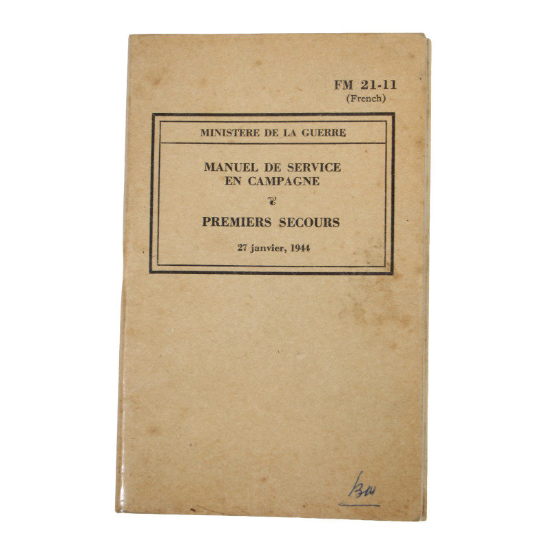Manual, Field, FM 21-11 (French), Premiers secours, 1944